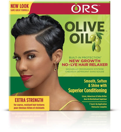 STIRAGGIO PER CAPELLI ORS OLIVE OIL NEW GROWTH NO-LYE HAIR  RELAXER KIT SUPER 184 G