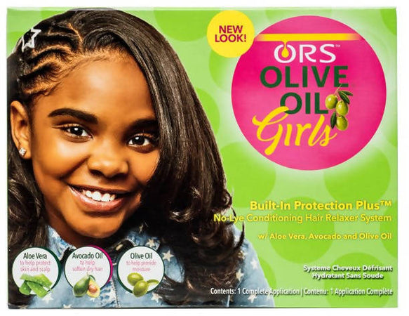 ORS OLIVE OIL NO LYE CONDITIONING  HAIR RELAXER FOR GIRLS STIRAGGIO PER CAPELLI AFRO