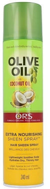 ORS OLIVE OIL WITH COCONUT OIL EXTRA NOURISHING SHEEN SPRAY HAIR BRILLIANCE WITH NATURAL HEALTHY SHEEN  240ML PER CAPELLI
