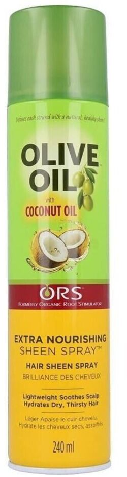 ORS OLIVE OIL WITH COCONUT OIL EXTRA NOURISHING SHEEN SPRAY HAIR BRILLIANCE WITH NATURAL HEALTHY SHEEN  240ML PER CAPELLI