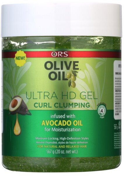 Ors Olive Oil Ultra Hd Gel Curl Clumping  567g Gel per Capelli Afro Gel Definizione Dei Capelli Ricci E Mossi Con Olio Di Avocado