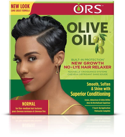 ORS OLIVE OIL NEW GROWTH NO-LYE HAIR RELAXER KIT REGULAR 1App.PAESE DI ORIGINE USA