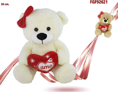 Orsa Orsetto Peluche Con Fiocco E Cuore Scritta Ti Amo 30 Cm San Valentino 92621 Giochi e giocattoli/Peluche/Animali di peluche Trade Shop italia - Napoli, Commerciovirtuoso.it