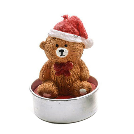 Candela profumata orso in cera per decorazioni natalizie set da 5