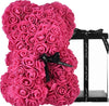 Orsacchiotto-Di-Rose-Con-Fiori-Artificiali-Da-40cm-In-Scatola-Confezione-Regalo