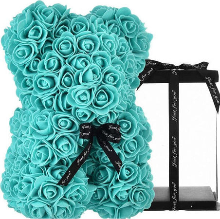 Orsacchiotto Di Rose Con Fiori Artificiali Da 40cm In Scatola Confezione Regalo  Trade Shop italia - Napoli, Commerciovirtuoso.it