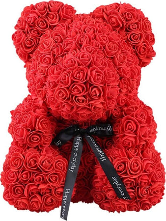 Orsacchiotto Di Rose Con Fiori Artificiali Da 40cm In Scatola Confezione Regalo Fiori Finti > San Valentino Trade Shop italia - Napoli, Commerciovirtuoso.it