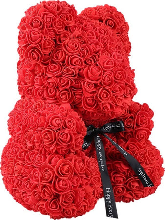 Orsacchiotto Di Rose Con Fiori Artificiali Da 40cm In Scatola Confezione Regalo Fiori Finti > San Valentino Trade Shop italia - Napoli, Commerciovirtuoso.it
