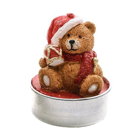 Candela profumata orso in cera per decorazioni natalizie set da 5