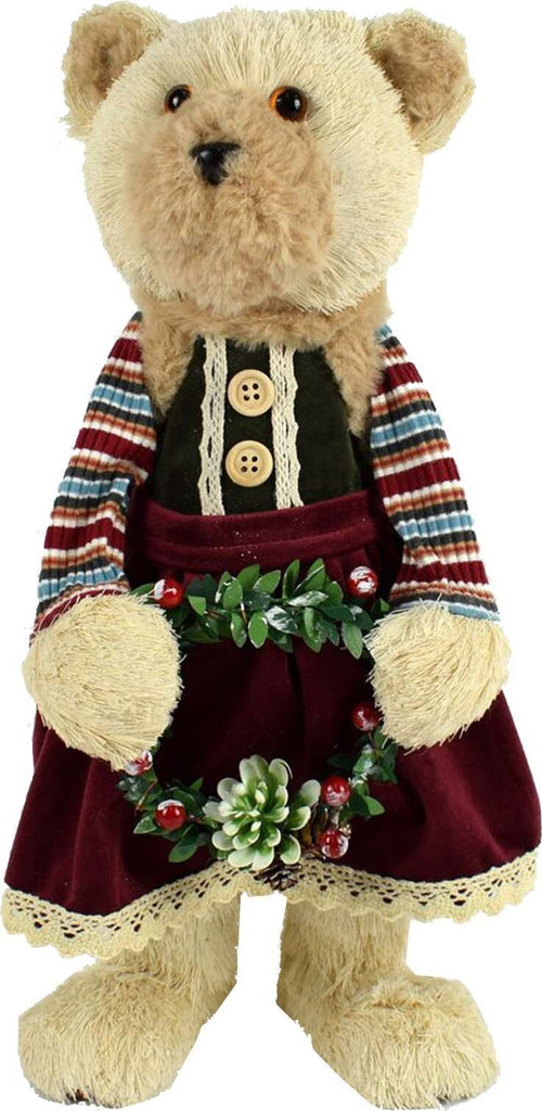 Orsetto con maglietta peluche natalizio da interno h 40 cm Casa e cucina/Decorazioni per interni/Addobbi e decorazioni per ricorrenze/Decorazioni natalizie/Schiaccianoci MagiediNatale.it - Altamura, Commerciovirtuoso.it