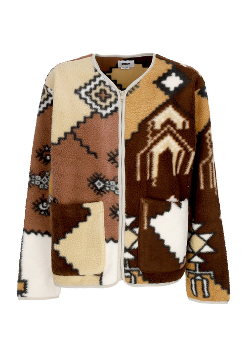 OBEY Orsetto Donna W Ornate Liner Jacket Brown Multi da donna