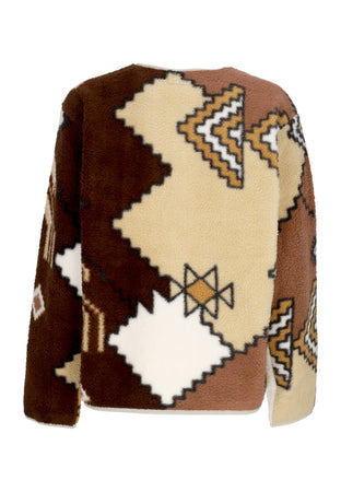 OBEY Orsetto Donna W Ornate Liner Jacket Brown Multi da donna