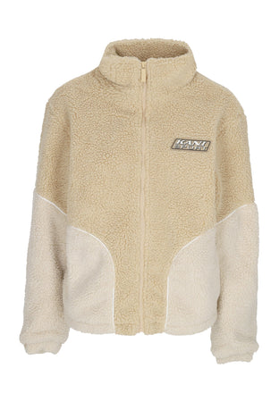 KARL KANI Orsetto Donna W Sport Patch Teddy Block Track Jacket Sand/light Sand da donna