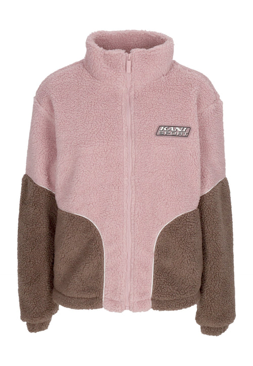 KARL KANI Orsetto Donna W Sport Patch Teddy Block Trackjacket Rose/taupe da donna