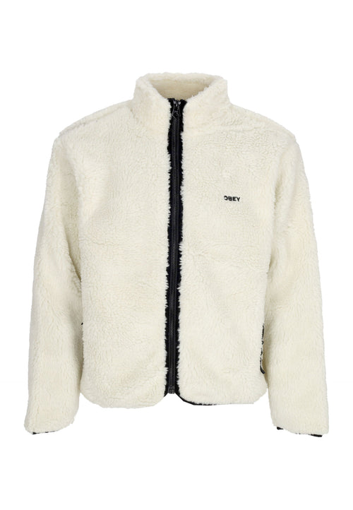 OBEY Orsetto Uomo Icon Face Sherpa Jacket Unbleached da uomo