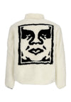 OBEY Orsetto Uomo Icon Face Sherpa Jacket Unbleached da uomo