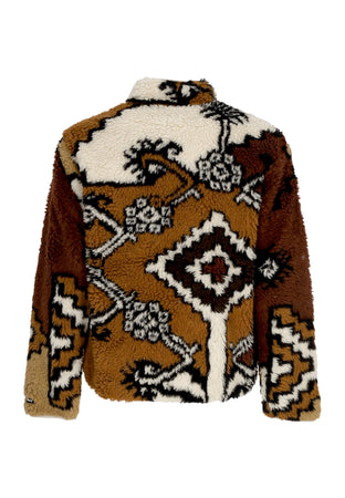 OBEY Orsetto Uomo Moroccan Rug Sherpa Jacket Brown Multi da uomo