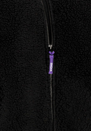 OCTOPUS Orsetto Uomo Side Sherpa Zip Neck Black da uomo