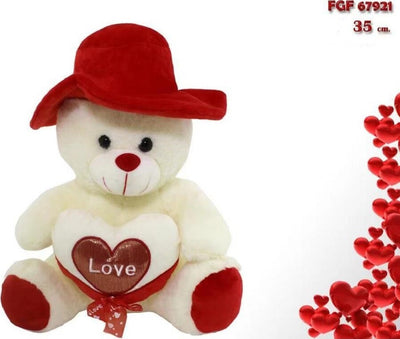 Orso In Peluche Con Cuore Love Cappello Pupazzo Regalo San Valentino 35 Cm 67921 Giochi e giocattoli/Peluche/Animali di peluche Trade Shop italia - Napoli, Commerciovirtuoso.it
