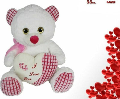 Orso-Peluche-Pupazzo-Con-Cuore-Scritta-I-Love-You-Fiocco-55cm-San-Valentino-84697