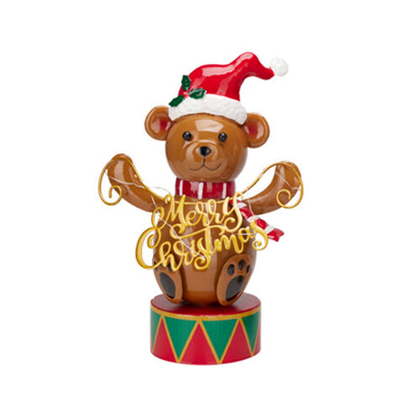 Figura di natale con luci Led con scritta Merry Christmas per decorazioni natalizie