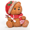 Orso natalizio in poliresina per decorazione natalizia