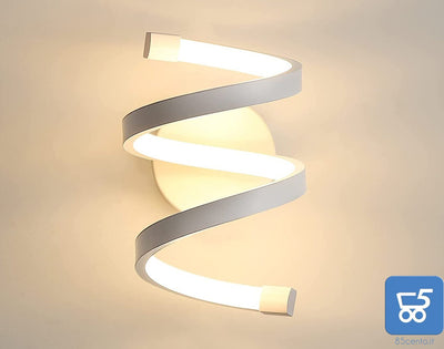 Osairous LED Lampada da Parete Interno Applique in Acrilico 18W 2000LM a Spirale Bianca 3500K per Camera da Letto Cucina Balcone Corridoio