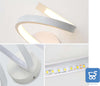 Osairous LED Lampada da Parete Interno Applique in Acrilico 18W 2000LM a Spirale Bianca 3500K per Camera da Letto Cucina Balcone Corridoio