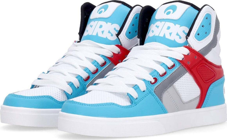 OSIRIS-Scarpe-Skate-Uomo-Clone-White/red/cyan-da-uomo