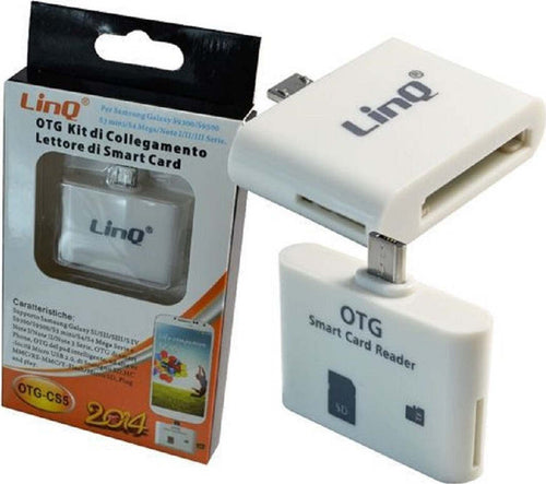 Otg Kit Di Collegamento 2in1 Smart Card Reader Micro Usb Smartphone Tablet Otg-cs5 Elettronica/Informatica/Accessori/Accessori per schede di memoria/Lettori schede di memoria esterni Trade Shop italia - Napoli, Commerciovirtuoso.it