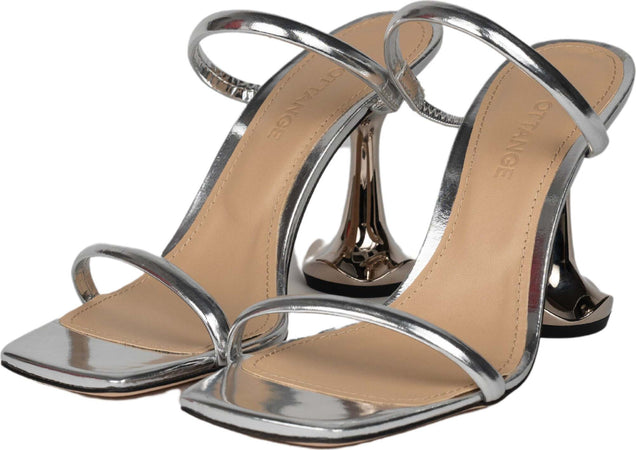 OTTANGE-Lotus-heel-shoe-in-silver-da-donna