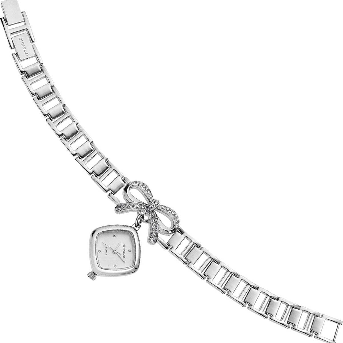 OTTAVIANI OROLOGIO ACCIAIO INOSSIDABILE E CRISTALLI COLOR ARGENTO