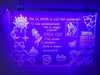 OUADRO IN PLEXIGLASS DA PERSONALIZZARE REGALO FESTA LOGO PUBBLICITA' AZIENDA LUCE LED RGB
