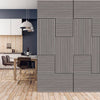JANGAL Parete acustica a pannelli Modulabile LAMELLI 52x52cm rivestiti vero ROVERE mod. OULANKA OAK - Eternal Parquet