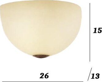 OUTLET-Applique-classico-Lampadari-Bartalini-1910-AP-E27-LED-vetro-crema-satinato-lampada-parete