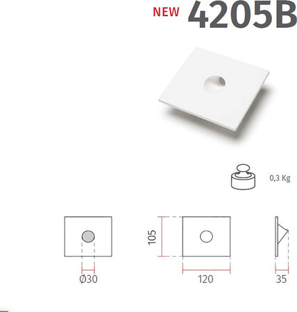 OUTLET-Applique-incasso-gesso-Belfiore-9010-4205B-LED-24V-scatola-503-cristaly-moderno