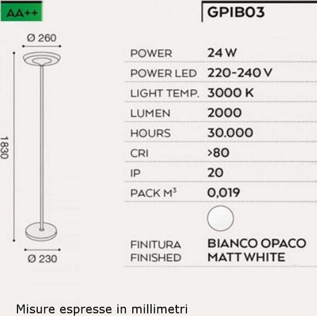OUTLET-Piantana-moderna-Gea-Led-GPIB03-LED-alluminio-lampada-da-terra