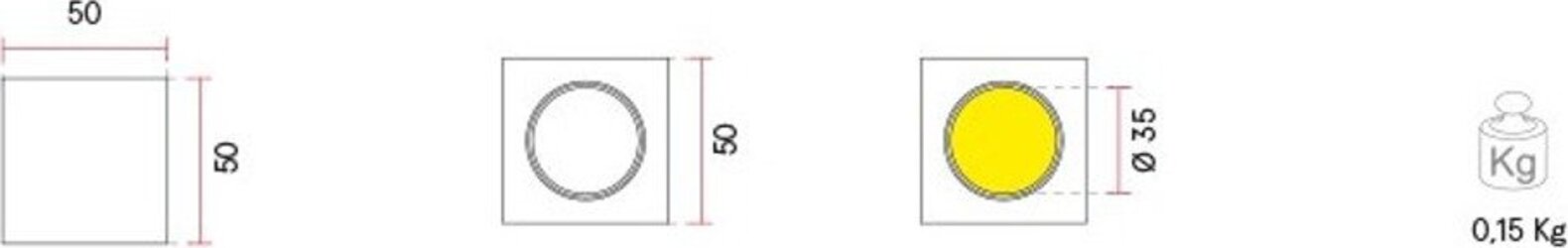 OUTLET-Plafoniera-gesso-Belfiore-8895-GU4-D35-LED-lampada-soffitto