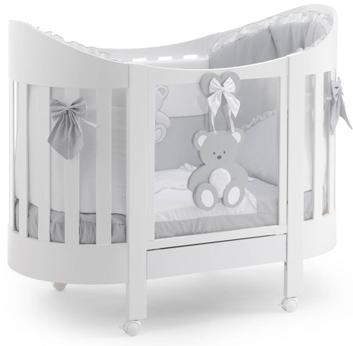 Lettino Ovale Lunetta Italbaby Peluche Tortora