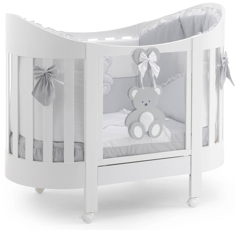 Lettino Ovale Lunetta Italbaby Peluche Grigio