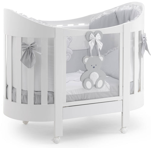 Lettino Ovale Lunetta Italbaby Peluche Grigio