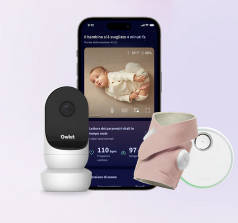 Dream Sock + Cam 2 Owlet - Rosa Antico