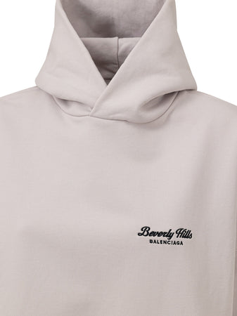 Balenciaga Felpa Unisex Oversize con Cappuccio 'Beverly Hills' da uomo