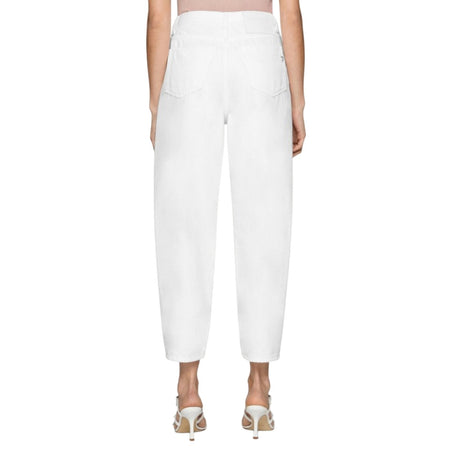 DONDUP pantaloni donna dondup - pantalone bessie special - bianco da donna