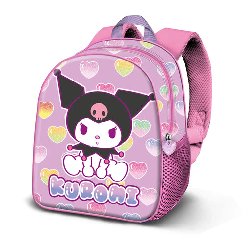 Hello Kitty Kuromi Hearts-Zainetto 3D Elite, Rosa