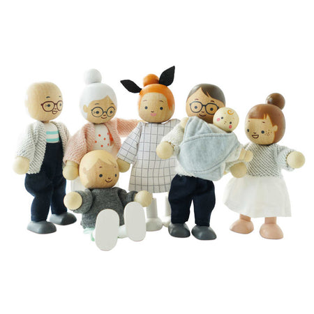 Set famiglia con 7 personaggi 3+ LE TOY VAN