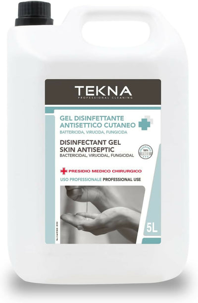 Tekna gel disinfettante mani antisettico cutaneo alcool 62% senza profumo 5 litri pmc