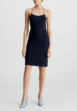 calvin klein VESTITO STRAPPY CROSSBACK SLIP DRESS da uomo