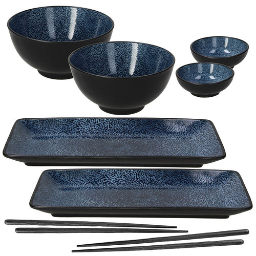 TOGNANA Set Sushi 8 Pezzi Portata Blu