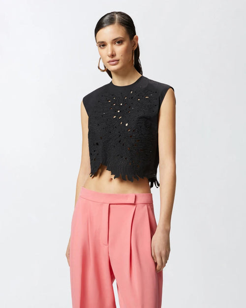 Pinko TRUE COLORS TOP POPELINE RICAMO 25 da donna